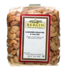 Bergin Fruit and Nut Company, Cashewnüsse, Geröstet & Gesalzen, 16 Unzen (454 g)