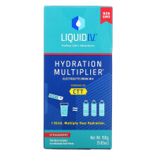 Liquid I.V., Hydration Multiplier, Mélange pour Boisson Électrolytique, Fraise, 10 Sachets Bâtonnets Individuels, 0,56 oz (16 g) Chacun