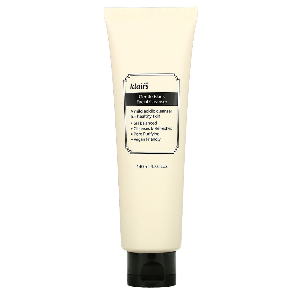 Dear, Klairs Black Gentle Facial Cleanser, 4.73 Fl Oz (140 Ml)