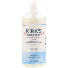 Kirk's, Nettoyant Nourrissant 3 en 1 de la Tête aux Pieds, Senteur Fraîche Originale, 32 fl oz (946 ml)