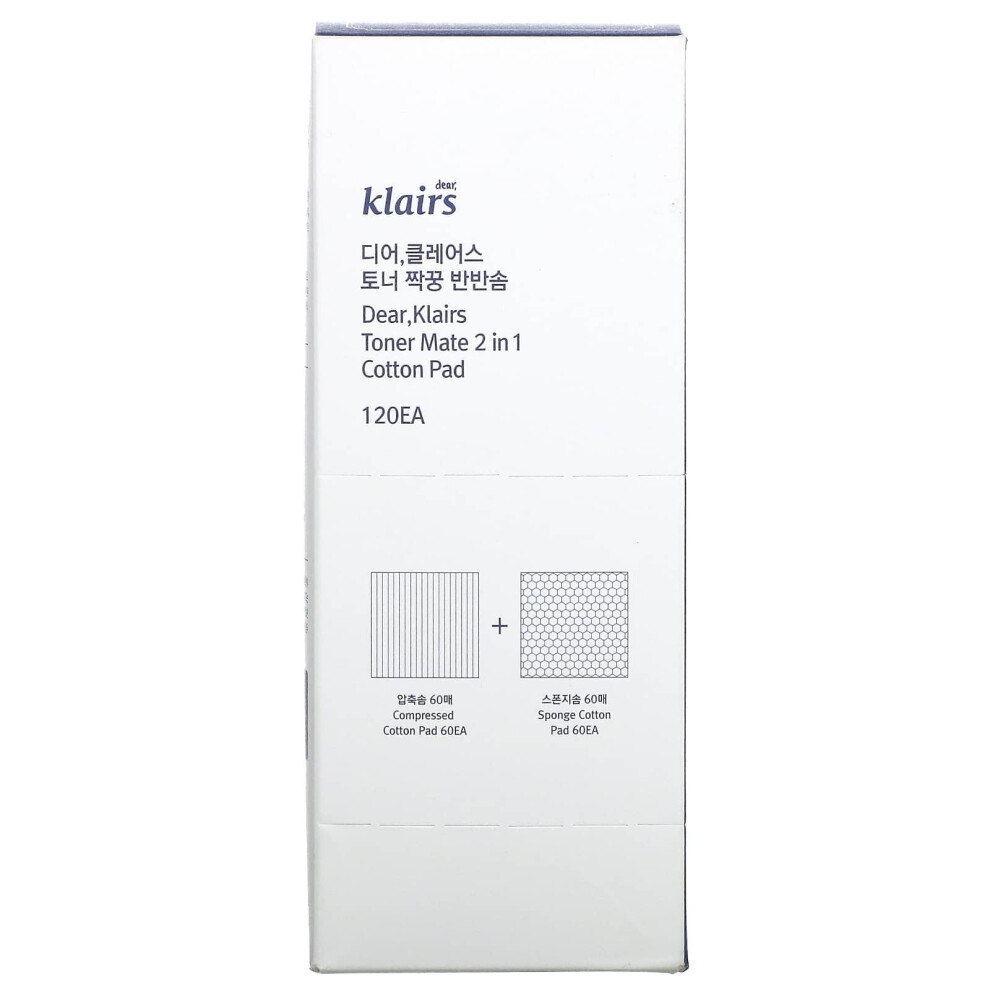 Dear Klairs Toner Mate 2 In 1 Cotton Pad Makeup Tools, Stylevana - Image 3