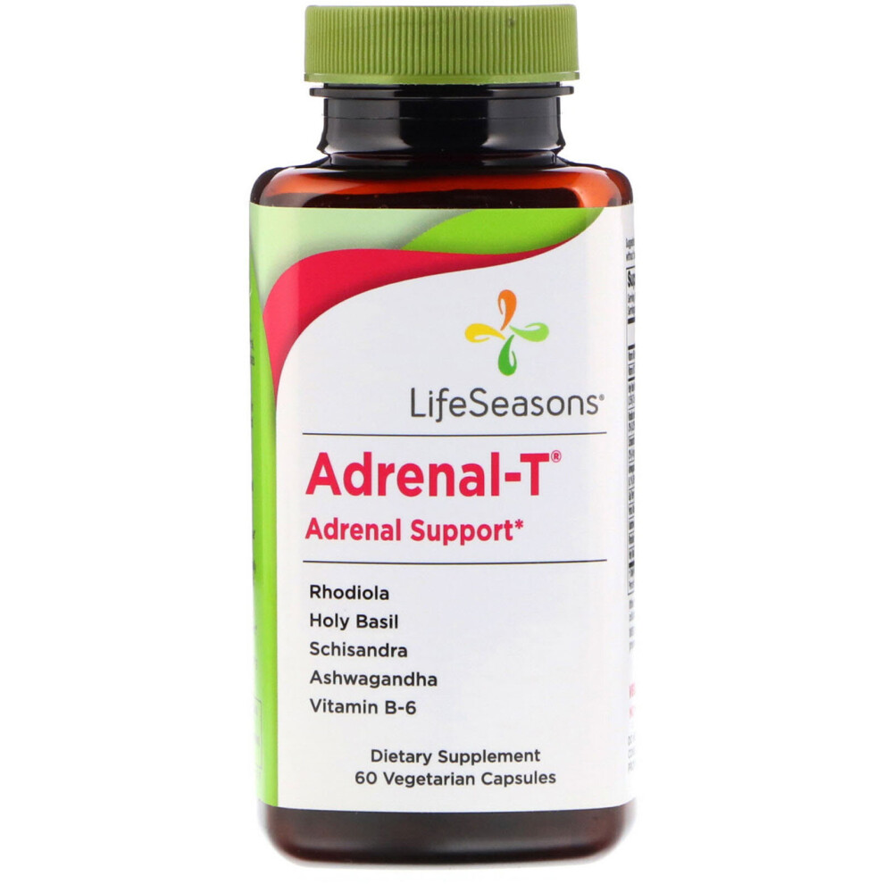 Lifeseasons , Adrenal-T, Adrenal Support, 60 Vegetarian Capsules