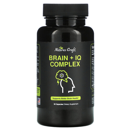 Nature's Craft, Complexe Cerveau + QI, 30 Capsules