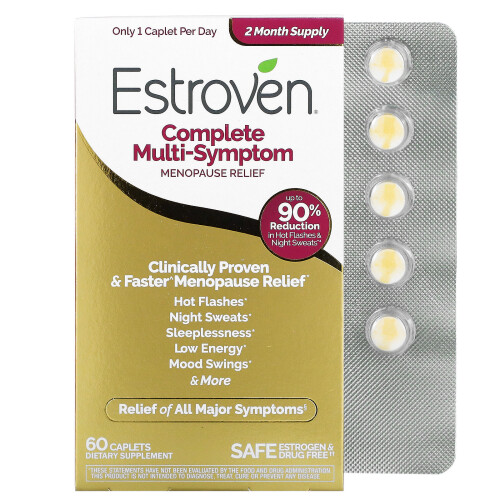 Estroven Estroven, Soulagement Complet Multi-Symptômes de la Ménopause, 60 Comprimés