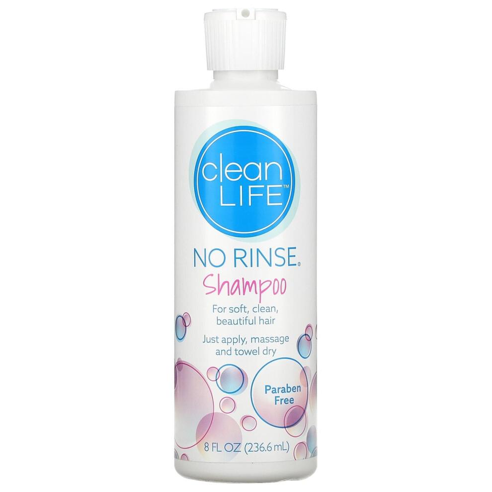 CleanLife, No Rinse Shampoo, 8 Fl Oz (236.6 ml)