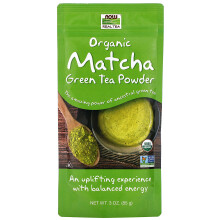 NOW Foods, Thé Véritable, Poudre de Thé Vert Matcha Biologique, 3 oz (85 g)