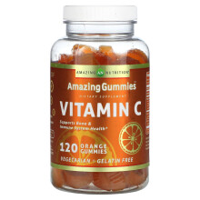 Amazing Nutrition, Amazing Gummies, Vitamin C, Orange, 120 Gummies