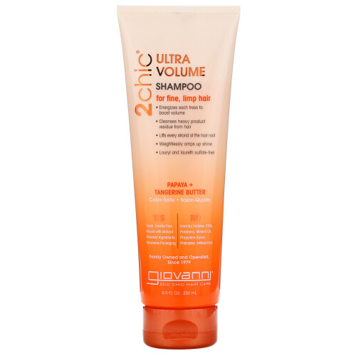 Giovanni GIOVANNI 2chic Σαμπουάν Ultra-Volume - Ημερήσια φόρμουλα με Βούτυρο Παπάγιας & Μανταρινιού