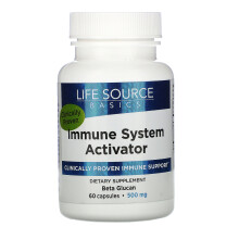 Life Source Basics (WGP Beta Glucan), Immunsystem-Aktivator, 500 mg, 60 Kapseln