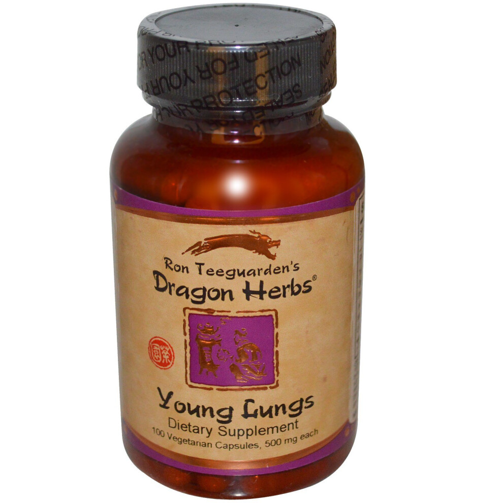 Dragon Herbs ( Ron Teeguarden ) Dragon Herbs, Young Lungs, 500 Mg, 100 Vegetarian Capsules