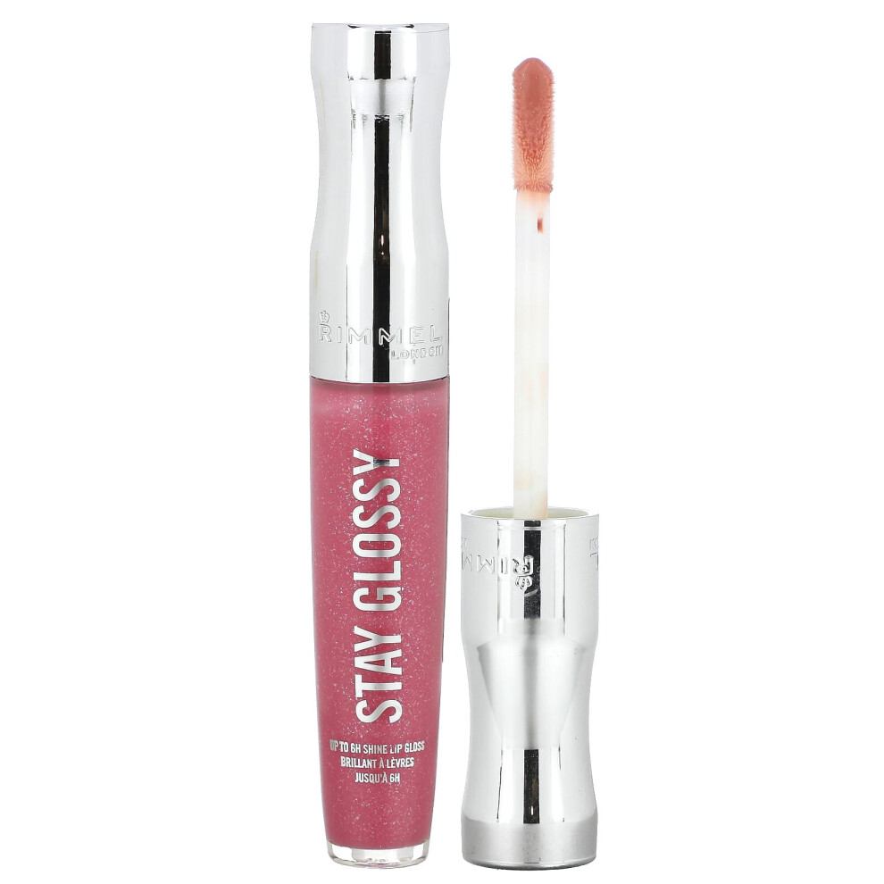 Rimmel London, Stay Glossy Lip Gloss, 160 Stay My Rose, 0.18 fl oz (5.5 ml)