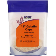 NOW Foods, "1" Gelatinkapseln, Ca. 500 leere Gelatinkapseln, 1,34 Unzen (38 g)