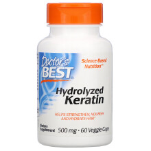 Doctor's Best, Hydrolysiertes Keratin, 500 mg, 60 Veggie-Kapseln