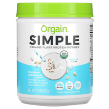 Orgain, Simple, Poudre de Protéine Végétale, Vanille Crémeuse, 20 oz (567 g)