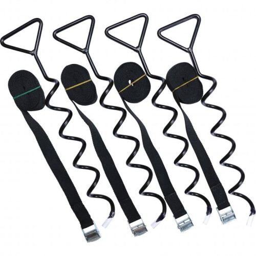 Rebo Rebo Universal Heavy Duty Trampoline Anchor Tie Down Kit