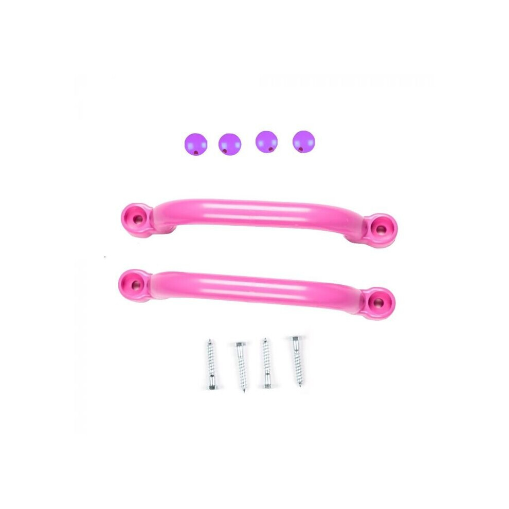 Rebo Garden Climbing Frame Accessories 2 x Plastic Handgrips - Pink