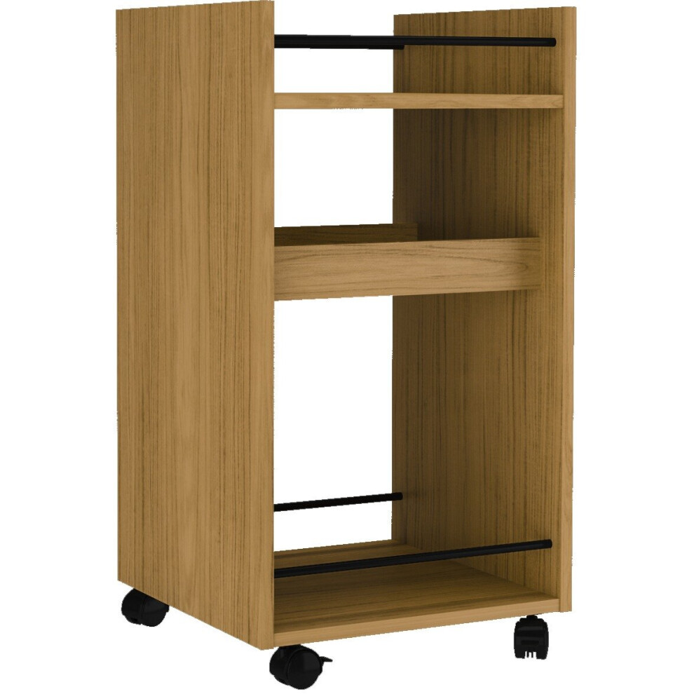 Naples Serving Cart/Side Table Oak Effect