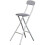 Siver Metal Practical Portable Foldable Bar Stools UK Pub Cafe Home 1