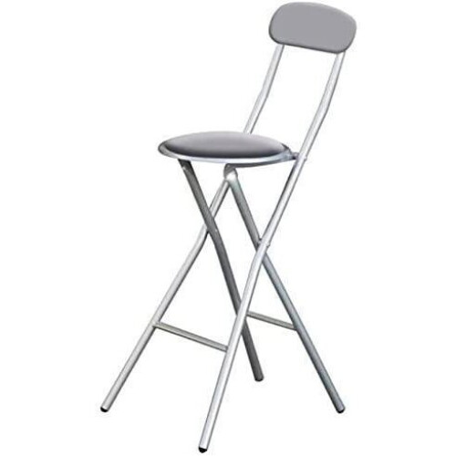 Siver Metal Practical Portable Foldable Bar Stools UK Pub Cafe Home