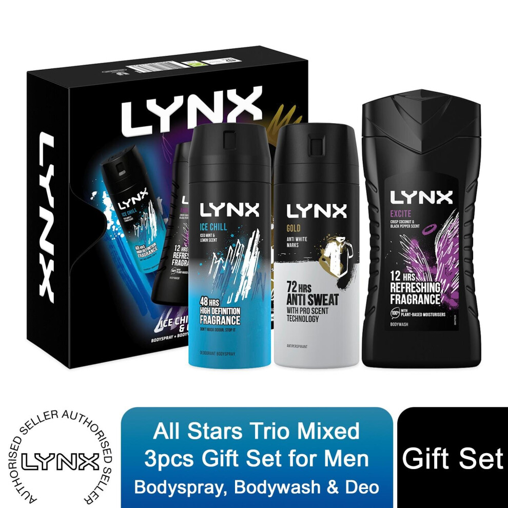 (Buy 1) Lynx Men Bodyspray, Bodywash & APA Deo Gift Set