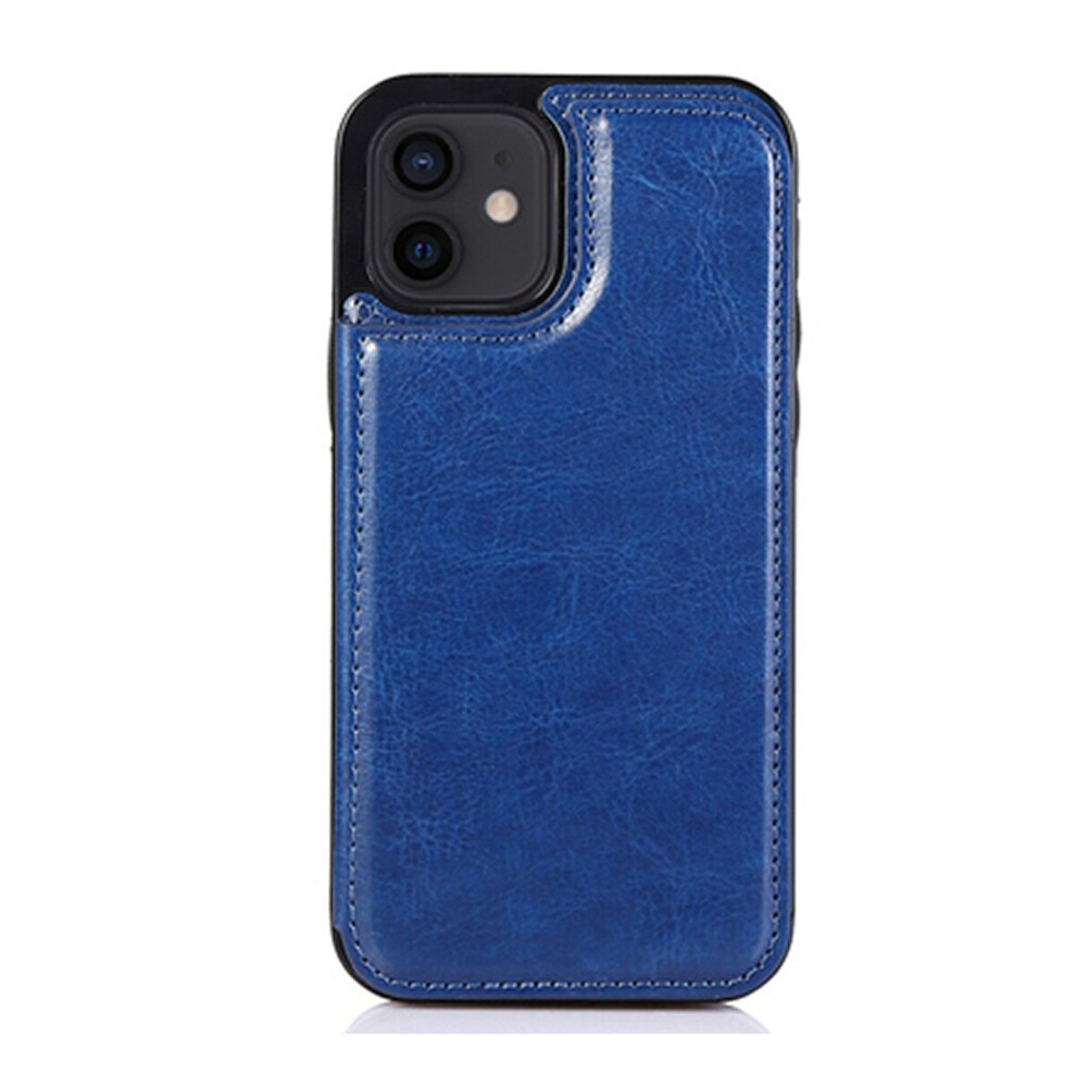 Retro Pu Flip Leather Multi Card Holder Phone Cases Compatible With Iphone 14Pro/15Pro In Blue 5060986940245