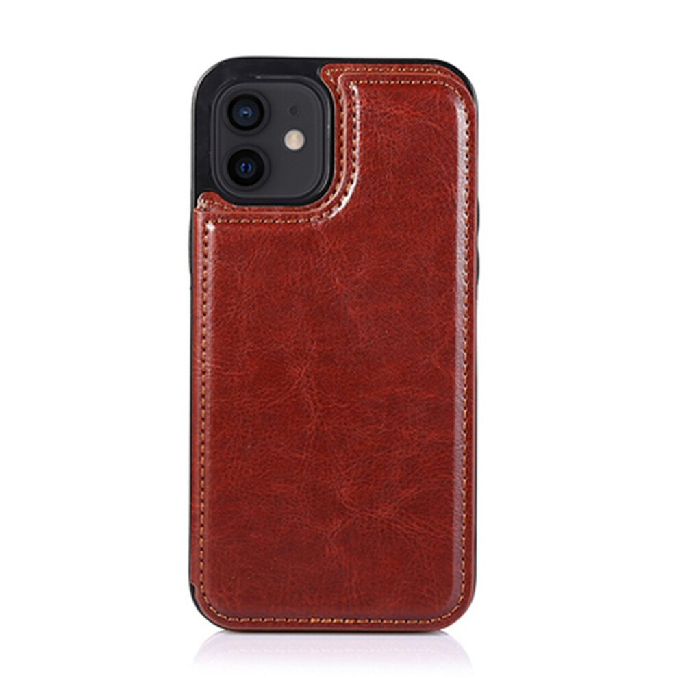 Retro Pu Flip Leather Multi Card Holder Phone Cases Compatible With Iphone 14Pro/15Pro In Brown 5060986940252