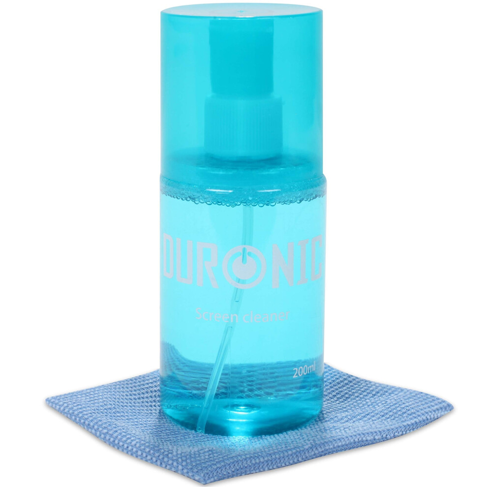 Duronic Sck101 Screen Cleaner Kit, 200Ml,Cleaning Spray For Lcd/Tft/Led/Plasma/Oled Televisions And Computer Monitors, With Microfibre Cloth