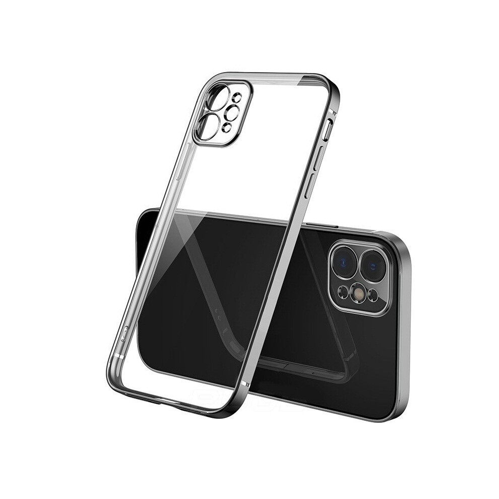 Compatible With Iphone 13 Clear Silicone Case With Edge Black 5060986940856
