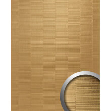WallFace 24962 NOTCH Gold Design panelling metal look shiny gold 2,6 m2