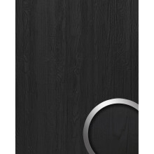 WallFace 24949 DAKOTA Graphite Black Wall panel wood look matt black 2,6 m2