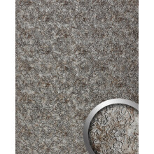 WallFace 24972 LAVA VINTAGE Silver Wall panel stone look shiny platinum 2,6 m2