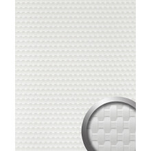 WallFace 24954 RATTAN 20 Snow White Design panelling unicolour matt white 2,6 m2