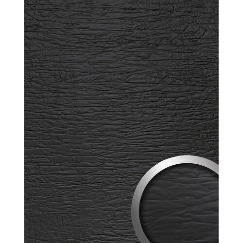 WallFace 24936 CRASHED Graphite Black Wall panel used look anthracite 2,6 m2