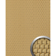 WallFace 24955 RATTAN 20 Gold Design panelling unicolour shiny gold 2,6 m2