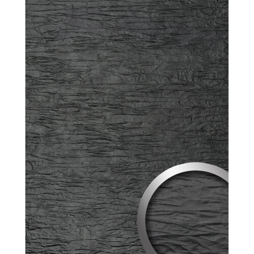 WallFace 24941 CRASHED CLASSY Black Wall panel used look semi-gloss black 2,6 m2