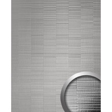 WallFace 24961 NOTCH Silver Design panelling metal look shiny silver 2,6 m2