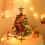 Living And Home Artificial Small Mini Christmas Tree Pre Lit Desktop Xmas Ornaments w/LED Light 3