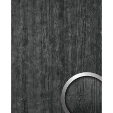 WallFace 24951 DAKOTA CLASSY Black Wall panel wood look anthracite 2,6 m2