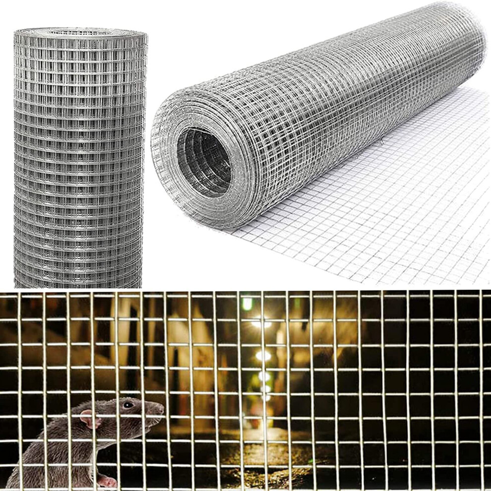 915mm x 30m Galvanised Welded Wire Mesh Roll Poultry Netting for Chicken  Rabbits Run Small Animals Outdoor Garden Farm Decorative Fence on OnBuy