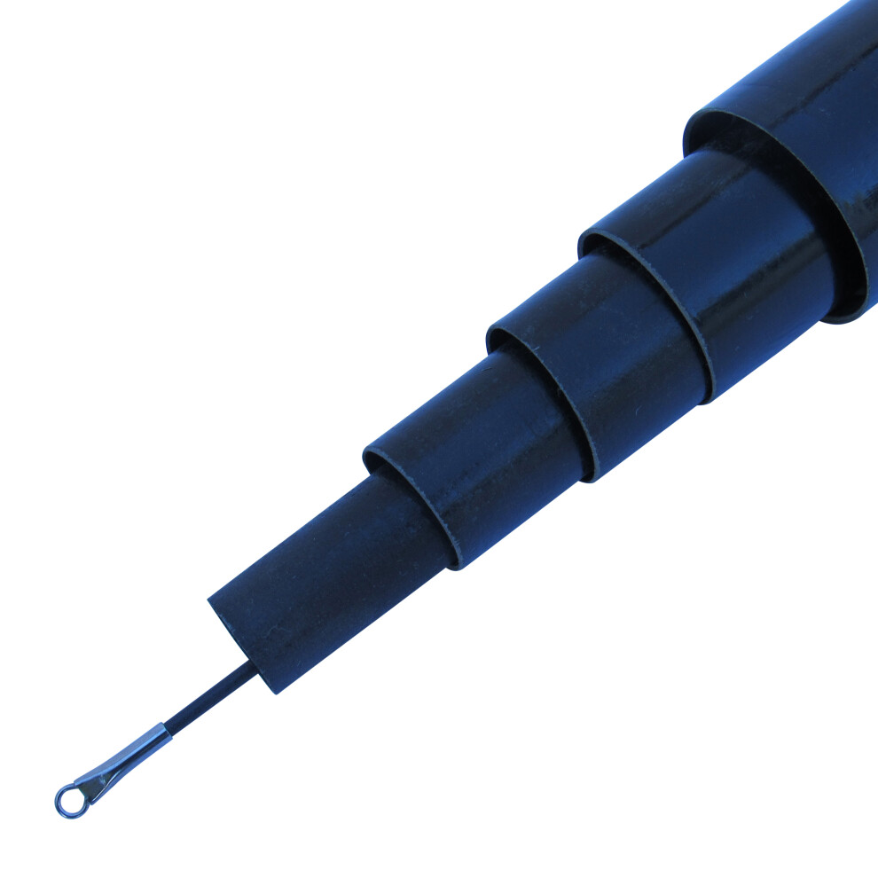(Black, 9 Metre) Extendable Telescopic Flag Pole in Black or Blue