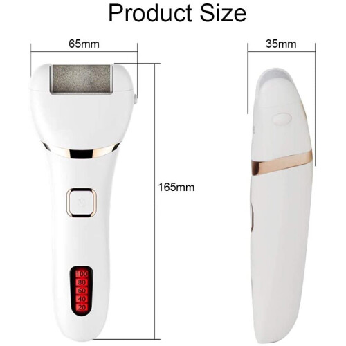Electric Foot File, USB Rechargeable Hard Skin Remover with 3 Rollers 2
