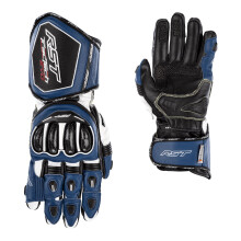 (10 (L)) RST Tractech Evo 4 CE Leather Gloves Blue / White / Black