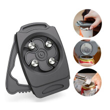 (Black) Can Opener Beer Beverage Jar Opener Soft Edge Can Top Remover Can Cutter Kitchen Bar Tool