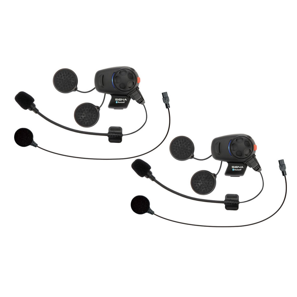 Sena SMH5 Bluetooth Headset & Intercom For Scooters / Motorcycles Universal Microphone Kit - Dual Pack