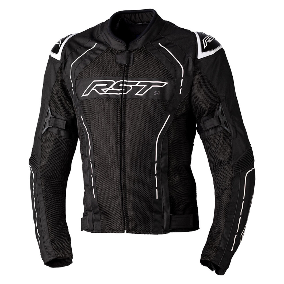 (46) RST S1 CE Summer Riding Mesh Textile Jacket Black / White