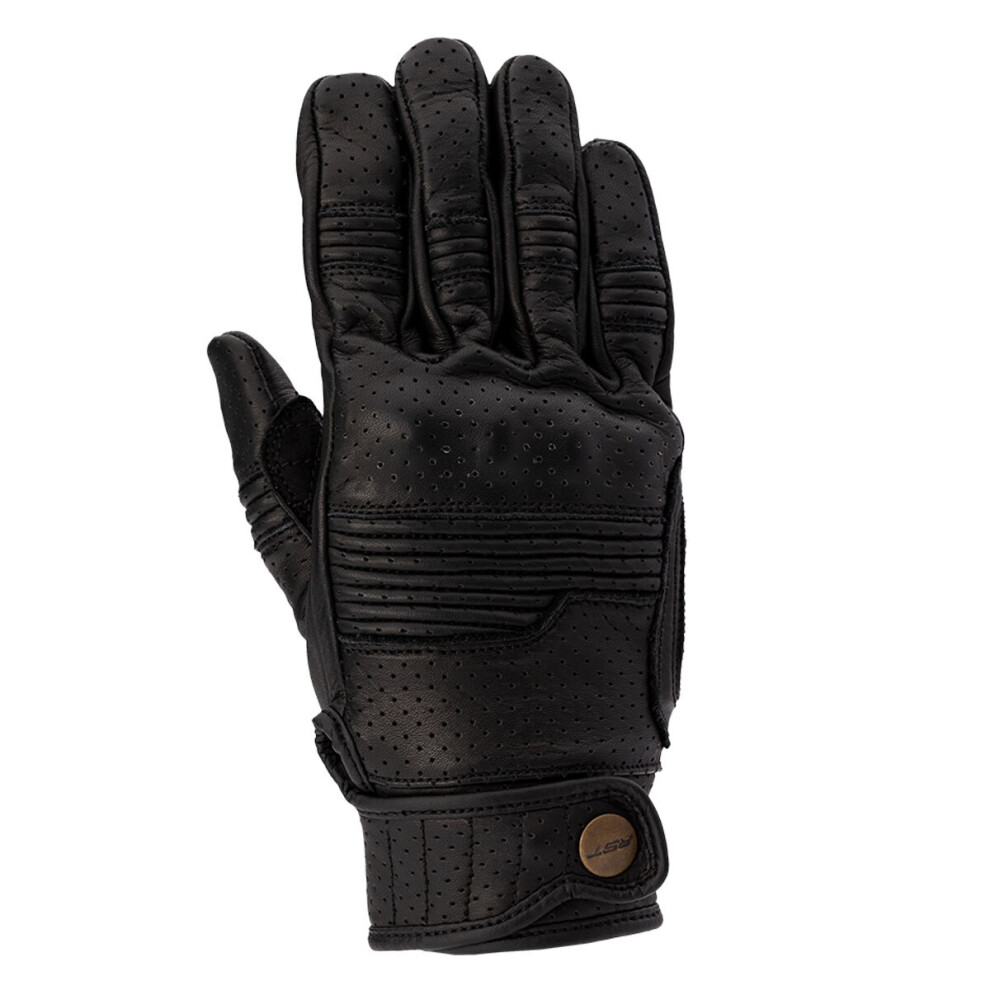 (8) Rst Roadster 3 Ladies Leather Gloves Black 5056136295914
