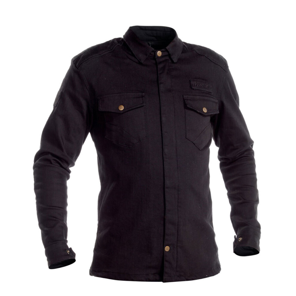 (M) Richa Hamada Armoured Riding Denim Shirt Black 5415033266739
