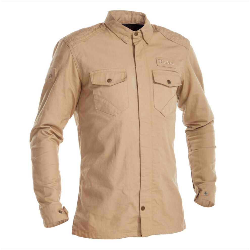 (2Xl) Richa Hamada Armoured Riding Denim Shirt Camel 5415033266944