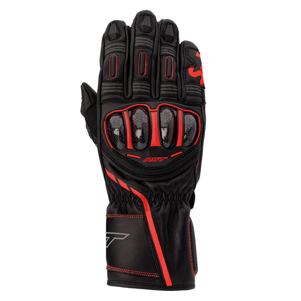 (12) Rst S-1 Ce Leather Gloves Black / Grey / Red Black,Red,Grey 5056136293613