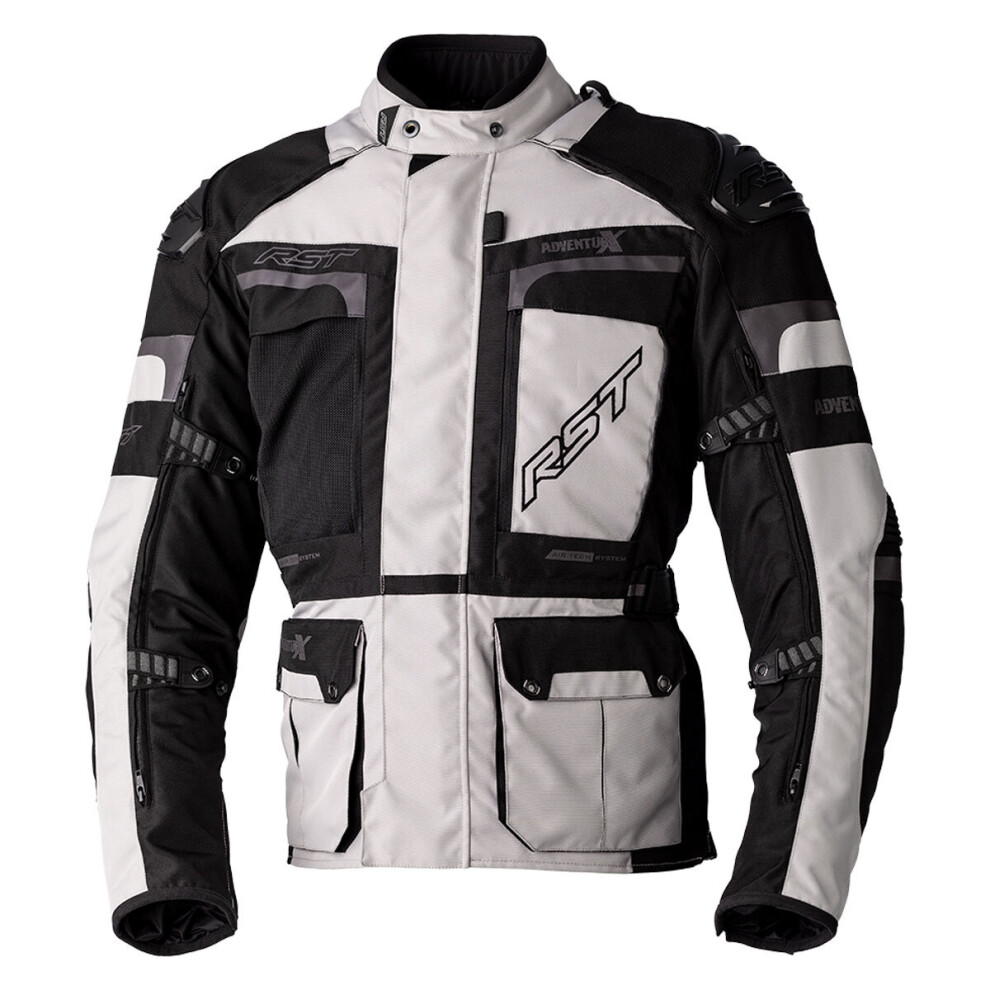 (52) Rst Pro Series Adventure X Ce Textile Jacket Silver / Black Black,Silver 5056136290162
